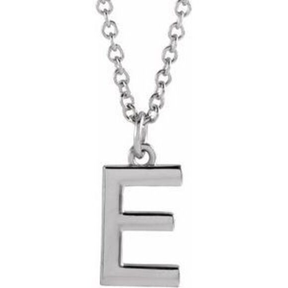 Kazi Luxury 14K White Initial E Dangle 16" Necklace,All Products : American Fashion Style Bags On Sale